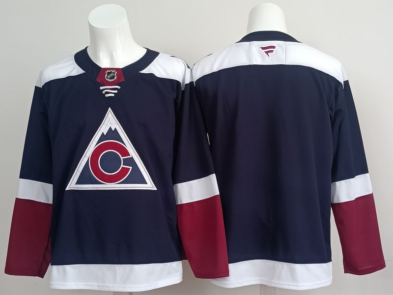 Men 2025 Colorado Avalanche Blank Blue Fanatics Home Premium NHL Jersey style 1->colorado avalanche->NHL Jersey